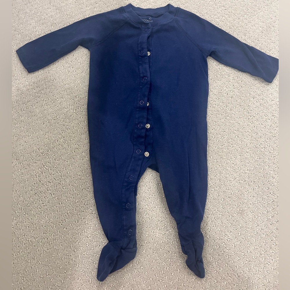 Hanna Andersson Moon and Back Deep Blue Kids Footie